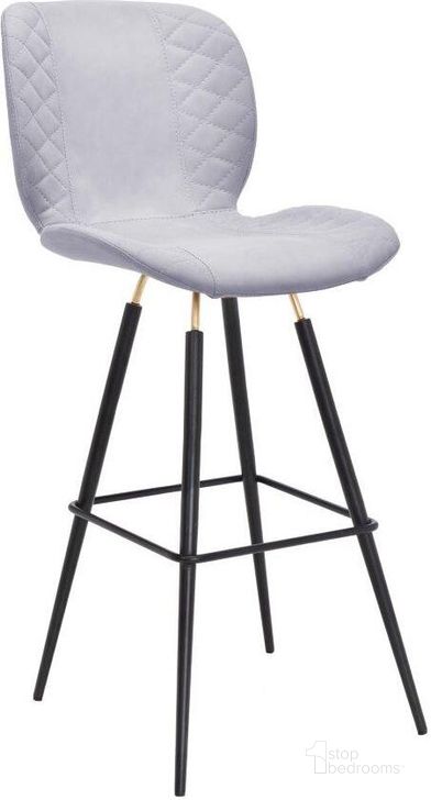The appearance of Sean Barstool In Light Grey Set Of 2 designed by Bellini Modern Living in the modern / contemporary interior design. This light grey piece of furniture  was selected by 1StopBedrooms from Sean Collection to add a touch of cosiness and style into your home. Sku: Sean-B LGY. Material: Metal. Product Type: Barstool.