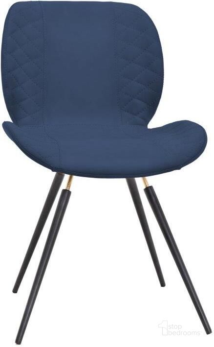The appearance of Sean Dining Chair In Dark Blue Set Of 2 designed by Bellini Modern Living in the modern / contemporary interior design. This dark blue piece of furniture  was selected by 1StopBedrooms from Sean Collection to add a touch of cosiness and style into your home. Sku: Sean-DC DKB. Material: Metal. Product Type: Dining Chair.