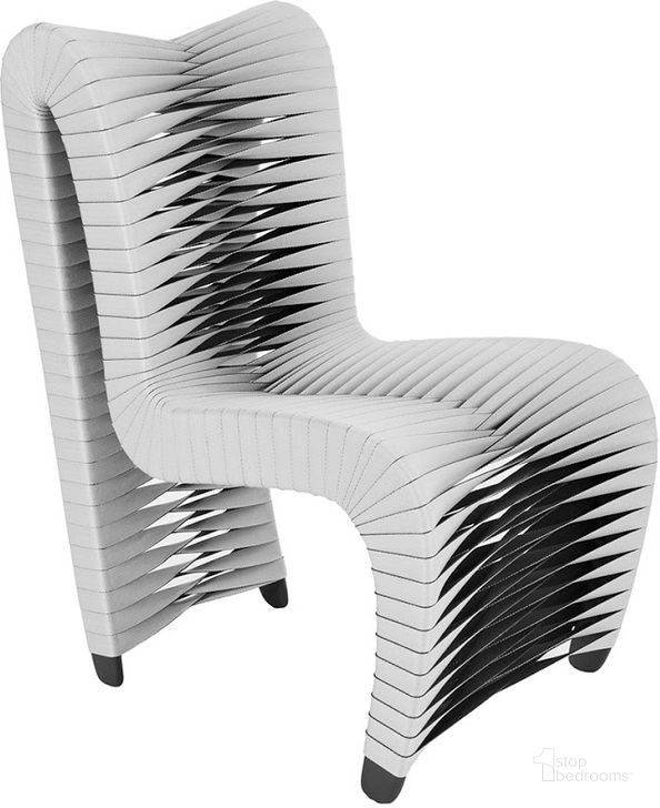 The appearance of Seat Belt Dining Chair B2061GH designed by Phillips Collection in the modern / contemporary interior design. This black and white piece of furniture  was selected by 1StopBedrooms from Seat Belt Collection to add a touch of cosiness and style into your home. Sku: B2061GH. Product Type: Dining Chair. Material: Cotton. Image1