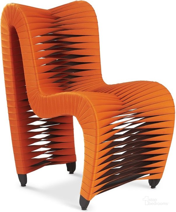 The appearance of Seat Belt Dining Chair B2061ZZ designed by Phillips Collection in the modern / contemporary interior design. This orange piece of furniture  was selected by 1StopBedrooms from Seat Belt Collection to add a touch of cosiness and style into your home. Sku: B2061ZZ. Product Type: Dining Chair. Material: Polycotton. Image1