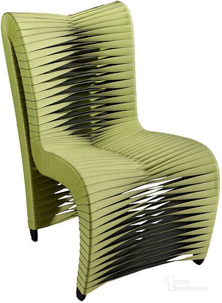 The appearance of Seat Belt Dining Chair In Green And Black designed by Phillips Collection in the modern / contemporary interior design. This green piece of furniture  was selected by 1StopBedrooms from Seat Belt Collection to add a touch of cosiness and style into your home. Sku: B2061HG. Product Type: Dining Chair. Material: Cotton.