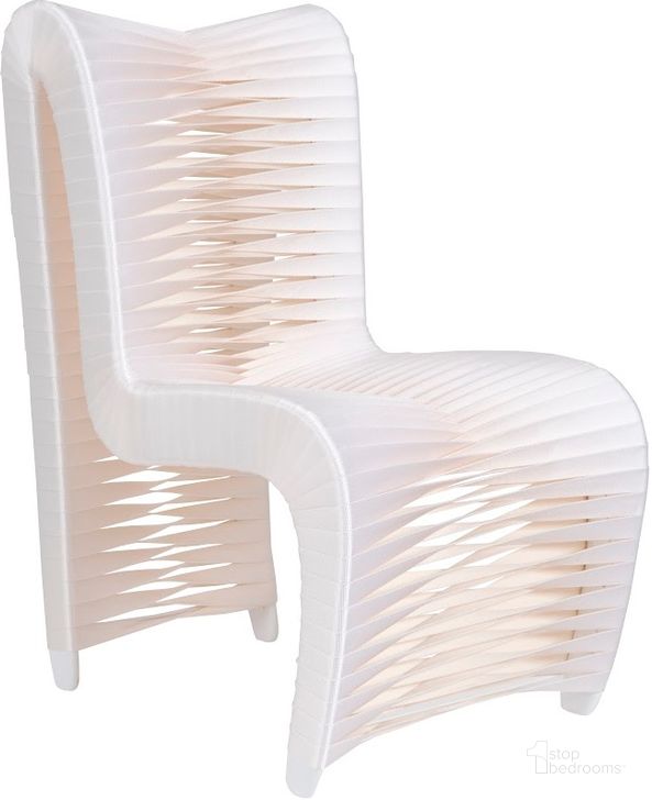 The appearance of Seat Belt Dining Chair In White designed by Phillips Collection in the modern / contemporary interior design. This white piece of furniture  was selected by 1StopBedrooms from Seat Belt Collection to add a touch of cosiness and style into your home. Sku: TH59174. Product Type: Dining Chair. Material: Cotton.