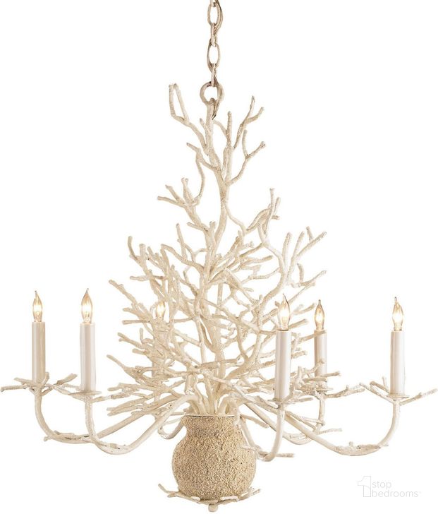 The appearance of Seaward Small White Chandelier designed by Currey & Company in the modern / contemporary interior design. This white piece of furniture  was selected by 1StopBedrooms from Seaward Collection to add a touch of cosiness and style into your home. Sku: 9218. Product Type: Chandelier. Material: Iron.