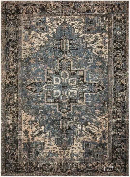 The appearance of Sebastian Ocean/Midnight Rug SEBASEB-02OCMD160S designed by Loloi Rugs in the traditional interior design. This ocean and midnight piece of furniture  was selected by 1StopBedrooms from Sebastian Collection to add a touch of cosiness and style into your home. Sku: SEBASEB-02OCMD160S. Material: Polypropylene. Product Type: Rug. Image1