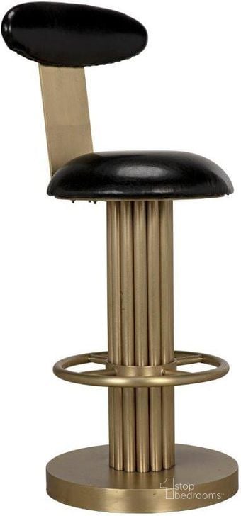 The appearance of Sedes Counter Stool In Steel With Brass Finish designed by Noir in the transitional interior design. This antique brass piece of furniture  was selected by 1StopBedrooms from Sedes Collection to add a touch of cosiness and style into your home. Sku: GSTOOL235MB-S. Material: Steel. Product Type: Barstool. Image1