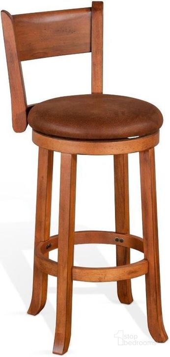 The appearance of Sedona 30 Inch Swivel Barstool Set of 2 With Cushion Seat And Back designed by Sunny Design in the rustic / southwestern interior design. This light brown piece of furniture  was selected by 1StopBedrooms from Sedona Collection to add a touch of cosiness and style into your home. Sku: 1646RO-B30. Material: Wood. Product Type: Barstool. Image1