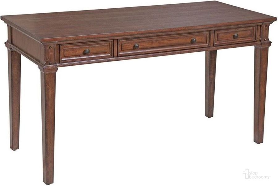 The appearance of Sedona Cinnamon Cherry 50 Inch Writing Desk designed by American Woodcrafters in the transitional interior design. This brown piece of furniture  was selected by 1StopBedrooms from Sedona Collection to add a touch of cosiness and style into your home. Sku: 2400-330. Product Type: Desk. Material: Rubberwood. Image1