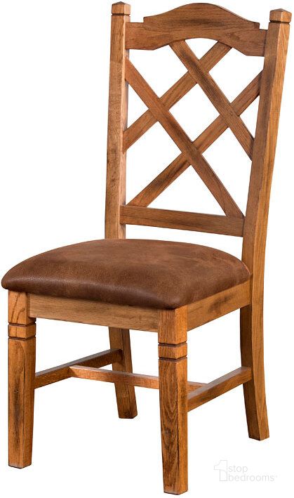 The appearance of Sedona Double Crossback Chair Set of 2 designed by Sunny Design in the transitional interior design. This rustic oak piece of furniture  was selected by 1StopBedrooms from Sedona Collection to add a touch of cosiness and style into your home. Sku: 1415RO2. Material: Wood. Product Type: Dining Chair. Image1