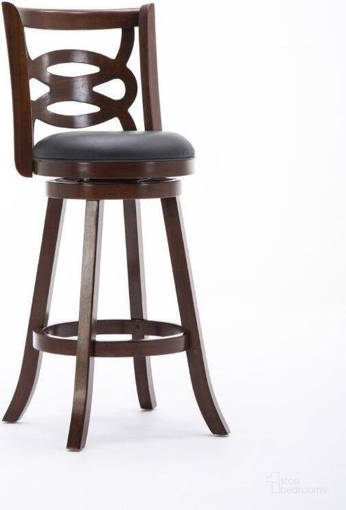 The appearance of Seina 29 Inch Swivel Bar Stool In Cappuccino designed by Boraam Industries in the modern / contemporary interior design. This cappuccino piece of furniture  was selected by 1StopBedrooms from Seina Collection to add a touch of cosiness and style into your home. Sku: 61829. Product Type: Barstool. Material: Rubberwood. Image1