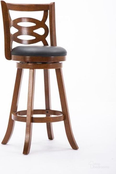 The appearance of Seina 29 Inch Swivel Bar Stool In Walnut designed by Boraam Industries in the modern / contemporary interior design. This walnut piece of furniture  was selected by 1StopBedrooms from Seina Collection to add a touch of cosiness and style into your home. Sku: 61529. Product Type: Barstool. Material: Rubberwood. Image1