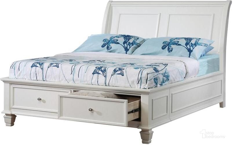 The appearance of Selena White Twin Sleigh Storage Bed designed by Coaster in the transitional interior design. This white piece of furniture  was selected by 1StopBedrooms from Selena Collection to add a touch of cosiness and style into your home. Sku: 400239TB1;400239TB2;400239TB3. Bed Type: Storage Bed. Material: Wood. Product Type: Storage Bed. Bed Size: Twin. Image1
