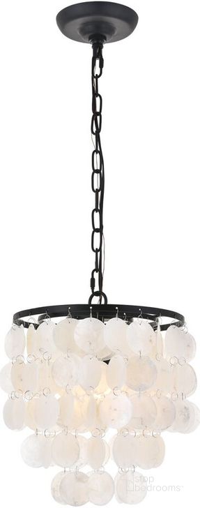 The appearance of Selene 1 Light Black Pendant designed by Elegant Lighting in the transitional interior design. This black and white piece of furniture  was selected by 1StopBedrooms from Selene Collection to add a touch of cosiness and style into your home. Sku: LD5050D10BK. Product Type: Pendant Lighting. Material: Iron. Image1