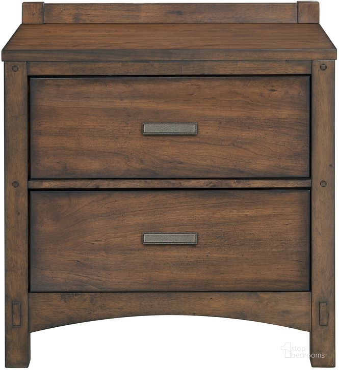 The appearance of Seneca 2-Drawer Nightstand with USB Port In Brown designed by Samuel Lawrence in the modern / contemporary interior design. This brown piece of furniture  was selected by 1StopBedrooms from Seneca Collection to add a touch of cosiness and style into your home. Sku: S917-050. Product Type: Nightstand. Material: Rubberwood. Image1