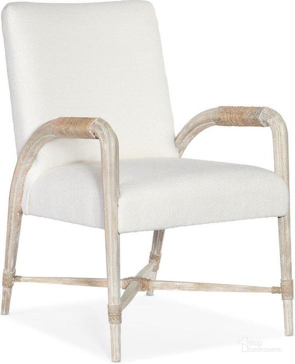 The appearance of Serenity Arm Chair Set Of 2 designed by Hooker in the transitional interior design. This beige piece of furniture  was selected by 1StopBedrooms from Serenity Collection to add a touch of cosiness and style into your home. Sku: 6350-75700-80. Product Type: Arm Chair. Material: Rope. Image1