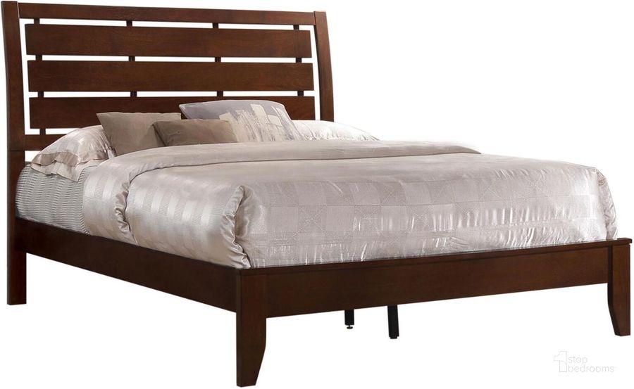 The appearance of Serenity Eastern King Bed designed by Coaster in the transitional interior design. This brown piece of furniture  was selected by 1StopBedrooms from Serenity Collection to add a touch of cosiness and style into your home. Sku: 201971KEB1;201971KEB2. Bed Type: Platform Bed. Material: Wood. Product Type: Platform Bed. Bed Size: King. Image1