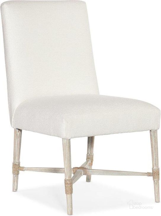 The appearance of Serenity Side Chair Set Of 2 designed by Hooker in the transitional interior design. This beige piece of furniture  was selected by 1StopBedrooms from Serenity Collection to add a touch of cosiness and style into your home. Sku: 6350-75710-80. Product Type: Side Chair. Material: Rope. Image1