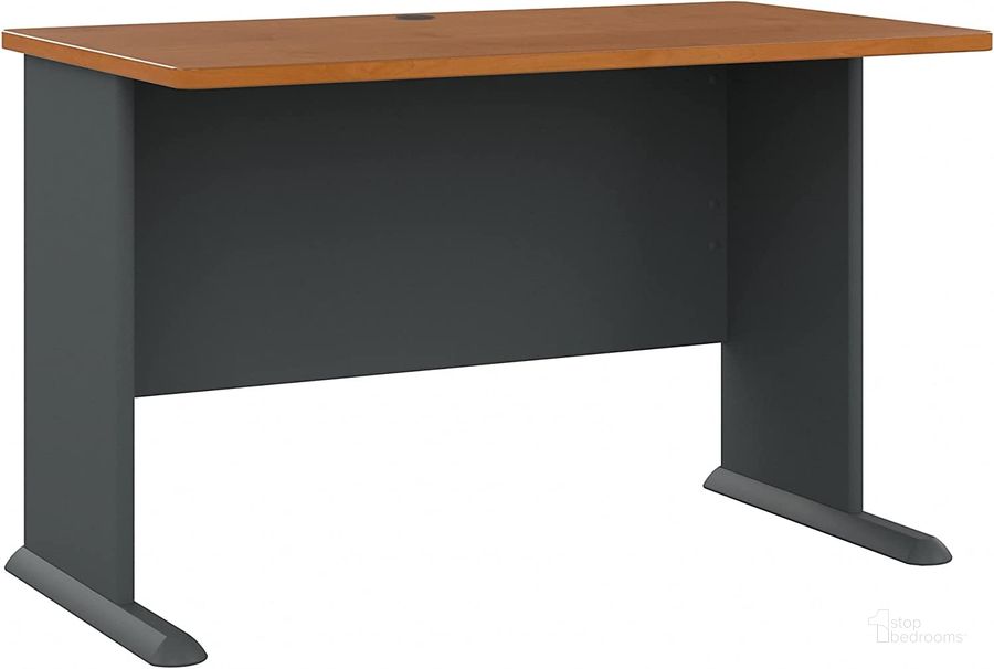 The appearance of Series A Natural Cherry 48 Inch Desk designed by Bush Furniture in the modern / contemporary interior design. This natural cherry piece of furniture  was selected by 1StopBedrooms from  to add a touch of cosiness and style into your home. Sku: WC57448. Material: Wood. Product Type: Desk Shell. Image1