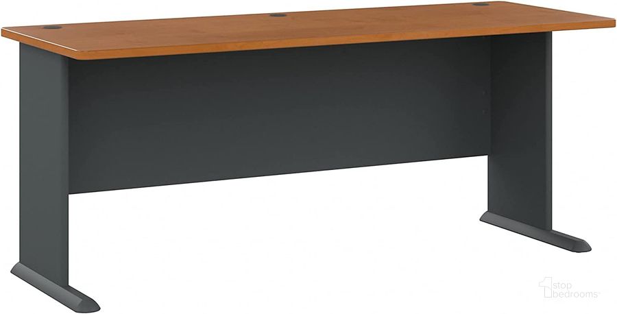The appearance of Series A Natural Cherry 72 Inch Desk designed by Bush Furniture in the modern / contemporary interior design. This natural cherry piece of furniture  was selected by 1StopBedrooms from  to add a touch of cosiness and style into your home. Sku: WC57472. Material: Wood. Product Type: Desk Shell. Image1