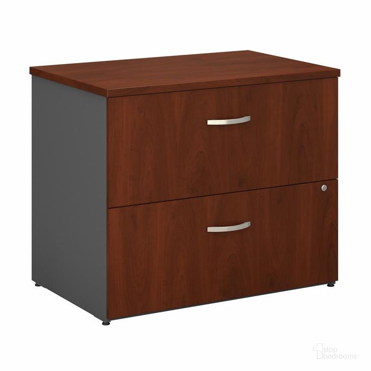 The appearance of Series C Hansen Cherry 36 Inch 2-Drawer Lateral File designed by Bush Furniture in the modern / contemporary interior design. This hansen cherry piece of furniture  was selected by 1StopBedrooms from Series C Collection to add a touch of cosiness and style into your home. Sku: WC24454C. Material: Wood. Product Type: Lateral Filing Cabinet. Image1