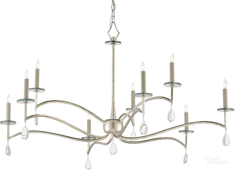 The appearance of Serilana Large Silver Chandelier designed by Currey & Company in the modern / contemporary interior design. This silver piece of furniture  was selected by 1StopBedrooms from Serilana Collection to add a touch of cosiness and style into your home. Sku: 9000-0815. Material: Metal. Product Type: Chandelier. Image1