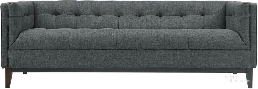 The appearance of Serve Gray Upholstered Fabric Sofa designed by Modway in the modern / contemporary interior design. This gray piece of furniture  was selected by 1StopBedrooms from Serve Collection to add a touch of cosiness and style into your home. Sku: EEI-2135-GRY. Material: Polyester. Product Type: Sofa. Image1