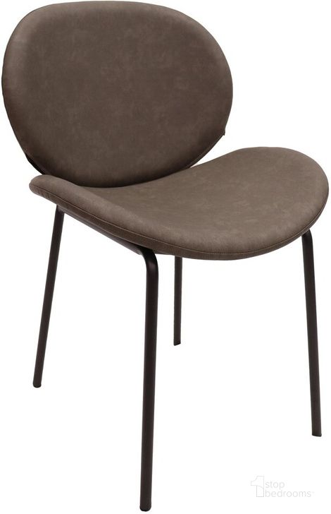 The appearance of Servos Dining Side Chair with Upholstered Faux Leather Seat and Iron Frame In Elephant Grey designed by LeisureMod in the modern / contemporary interior design. This elephant grey piece of furniture  was selected by 1StopBedrooms from Servos Collection to add a touch of cosiness and style into your home. Sku: SCBL-22DGR. Product Type: Side Chair. Material: Iron. Image1