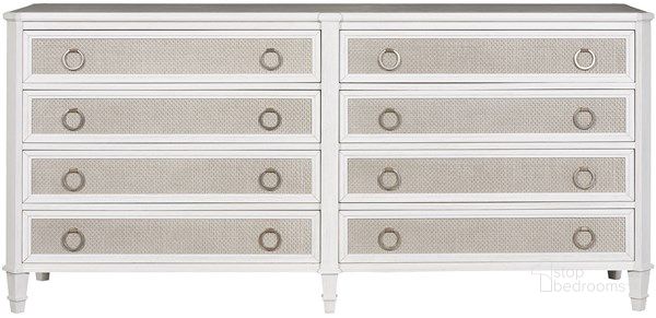 The appearance of Sesta Dresser In White designed by Vanguard Furniture in the traditional interior design. This white piece of furniture  was selected by 1StopBedrooms from Sesta Collection to add a touch of cosiness and style into your home. Sku: W604D-CN. Material: Wood. Product Type: Dresser. Image1