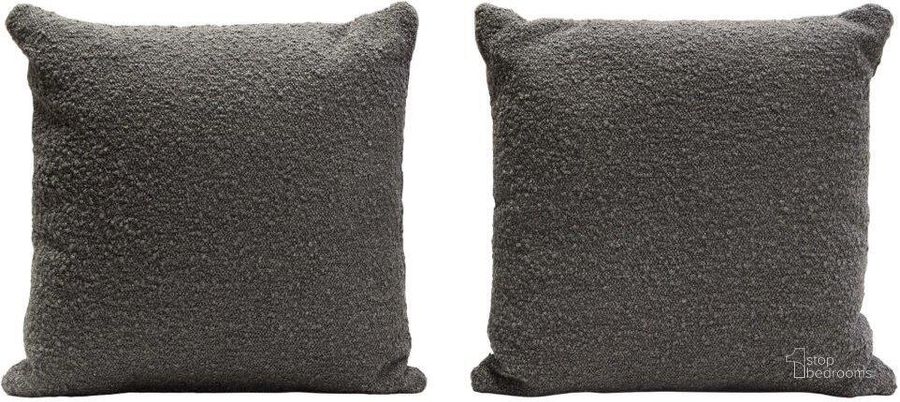 The appearance of Set of 2 16 Inch Square Accent Pillows in Charcoal Boucle Textured Fabric designed by Diamond Sofa in the modern / contemporary interior design. This charcoal piece of furniture  was selected by 1StopBedrooms from  to add a touch of cosiness and style into your home. Sku: PILLOW16CC2PK. Material: Fabric. Product Type: Pillows and Throw. Image1