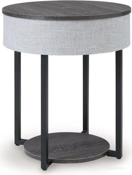 The appearance of Sethlen Accent Table In Gray and Black designed by Signature Design by Ashley in the modern / contemporary interior design. This gray and black piece of furniture  was selected by 1StopBedrooms from Sethlen Collection to add a touch of cosiness and style into your home. Sku: A4000641. Material: Wood. Product Type: Accent Table. Image1