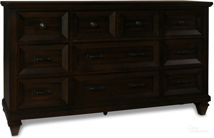 The appearance of Sevilla Walnut Dresser with Jewelry Tray designed by New Classic in the traditional interior design. This brown piece of furniture  was selected by 1StopBedrooms from Sevilla Collection to add a touch of cosiness and style into your home. Sku: B2264-050. Material: Wood. Product Type: Dresser. Image1