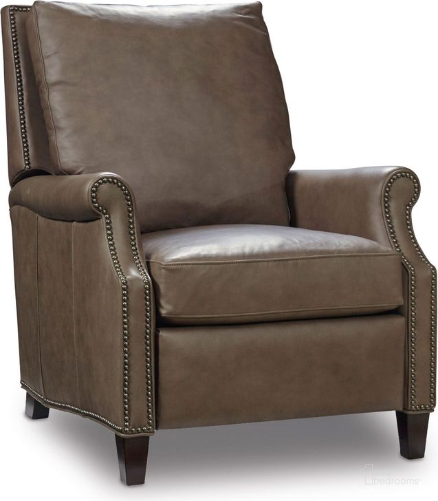 The appearance of Calvin Gray Leather Recliner designed by Hooker in the traditional interior design. This gray piece of furniture  was selected by 1StopBedrooms from Calvin Collection to add a touch of cosiness and style into your home. Sku: RC362-084. Material: Leather. Product Type: Recliner.