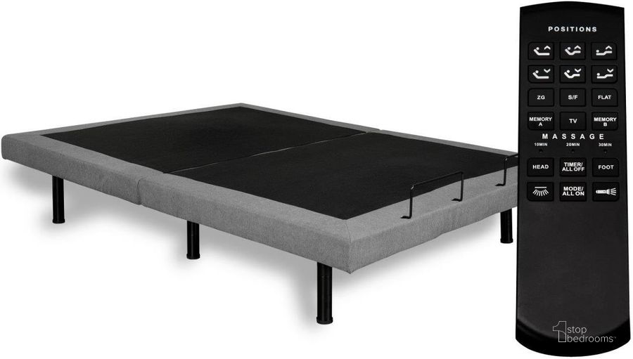 The appearance of SF502 Black and Grey Full Adjustable Base designed by Rhino Sleep in the  interior design. This black and grey piece of furniture  was selected by 1StopBedrooms from SF500 Adjustable Bed Collection to add a touch of cosiness and style into your home. Sku: SF502. Material: Metal. Bed Size: Full. Product Type: Adjustable Base. Image1