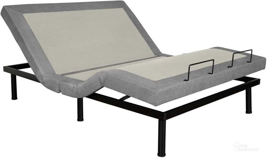 The appearance of SF604 Black and Grey King Adjustable Base designed by Rhino Sleep in the  interior design. This black and grey piece of furniture  was selected by 1StopBedrooms from SF600 Adjustable Bed Collection to add a touch of cosiness and style into your home. Sku: SF604. Material: Metal. Bed Size: King. Product Type: Adjustable Base. Image1