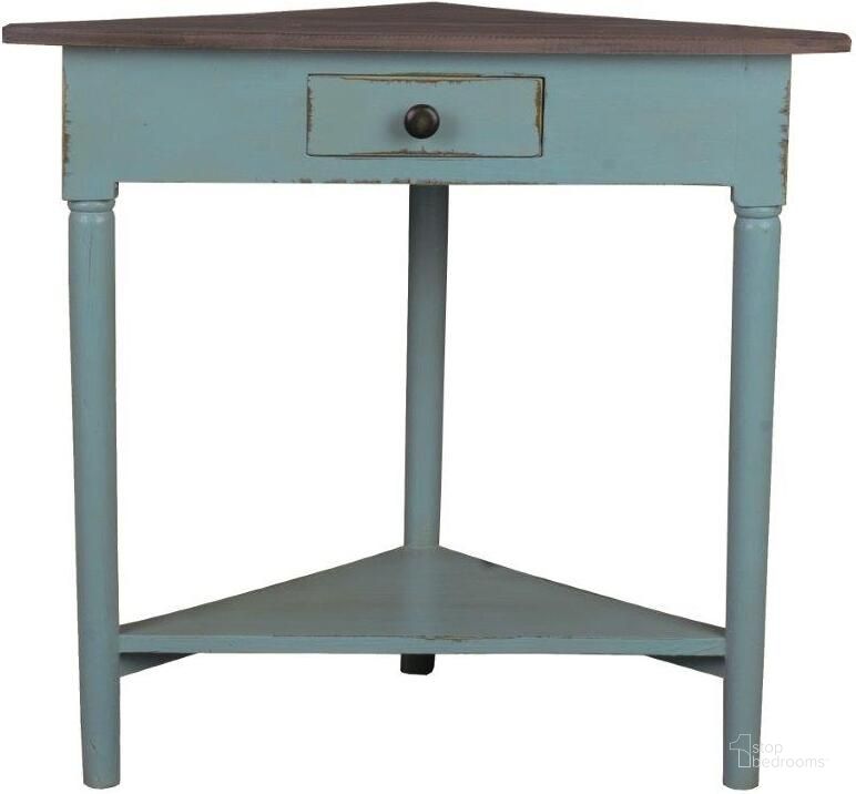 The appearance of Shabby Chic Cottage Raftwood Corner Table designed by Sunset Trading in the modern / contemporary interior design. This blue piece of furniture  was selected by 1StopBedrooms from Shabby Chic Cottage Collection to add a touch of cosiness and style into your home. Sku: CC-TAB179TLD-BBRW. Material: Wood. Product Type: Corner Table. Image1