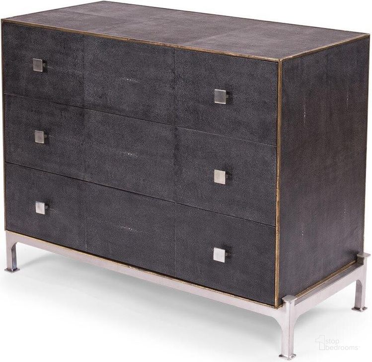 The appearance of Shagreen Gray Dresser designed by Sarreid in the modern / contemporary interior design. This grey piece of furniture  was selected by 1StopBedrooms from Shagreen Collection to add a touch of cosiness and style into your home. Sku: 40131. Product Type: Dresser. Image1
