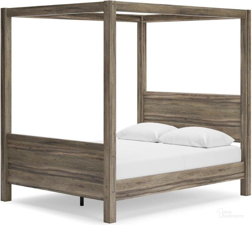 Shallifer Brown Canopy Bedroom Set by Ashley Furniture | 1StopBedrooms