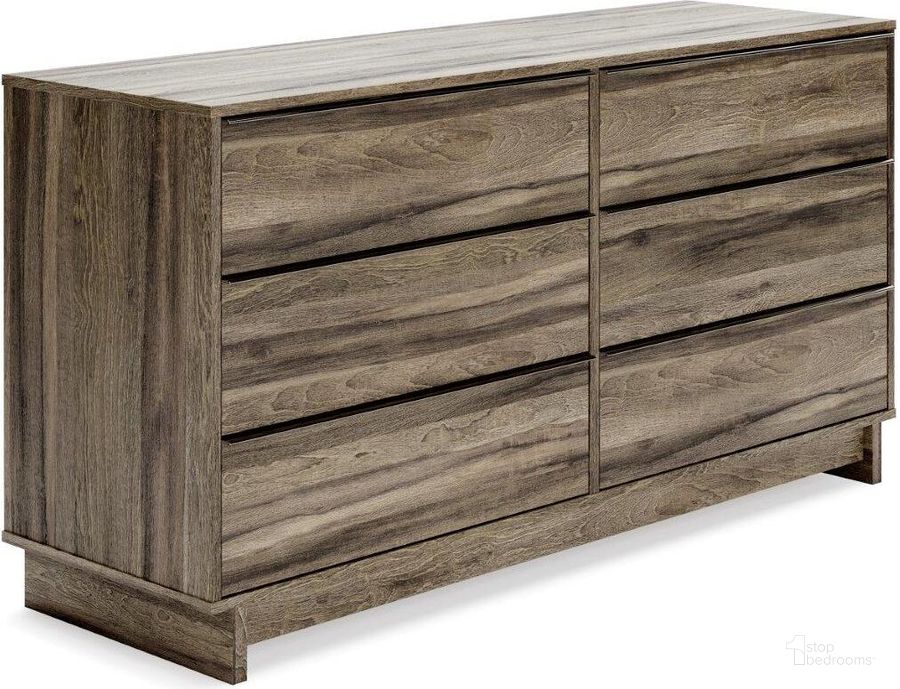 The appearance of Shallifer Brown Six Drawer Dresser designed by Signature Design by Ashley in the transitional interior design. This brown piece of furniture  was selected by 1StopBedrooms from Shallifer Collection to add a touch of cosiness and style into your home. Sku: EB1104-231. Material: Wood. Product Type: Dresser. Image1