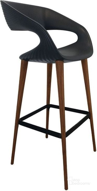 The appearance of Shape Anthracite Bar Stool designed by Bellini Modern Living in the transitional interior design. This black piece of furniture  was selected by 1StopBedrooms from Shape Collection to add a touch of cosiness and style into your home. Sku: Shape BS GRY-WAL. Product Type: Barstool.