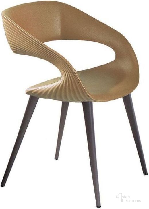 The appearance of Shape Tan Dining Chair With Anthracite Legs designed by Bellini Modern Living in the modern / contemporary interior design. This beige piece of furniture  was selected by 1StopBedrooms from Shape Collection to add a touch of cosiness and style into your home. Sku: Shape TAN-ANT. Product Type: Dining Chair.