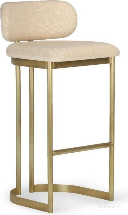 The appearance of Shay Barstool In Antique Brass designed by Union Home Furniture in the transitional interior design. This antique brass piece of furniture  was selected by 1StopBedrooms from Shay Collection to add a touch of cosiness and style into your home. Sku: DIN00116. Material: Steel. Product Type: Barstool. Image1