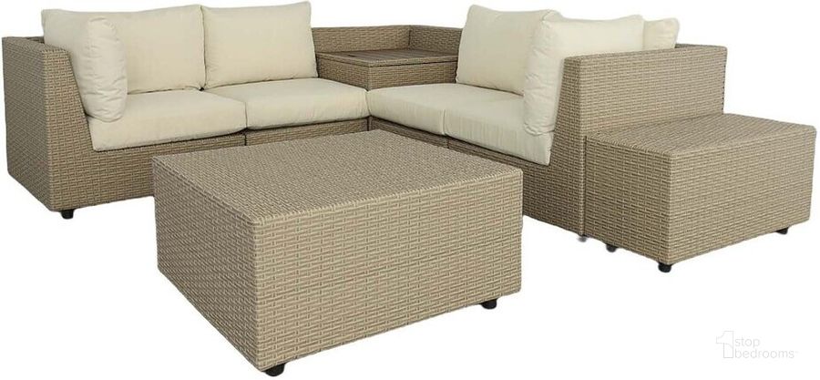 The appearance of Shelter Island Outdoor Seating Set In Brown and Sand designed by Progressive Furniture in the transitional interior design. This brown/sand piece of furniture  was selected by 1StopBedrooms from Shelter Island Collection to add a touch of cosiness and style into your home. Sku: I747-AR;I747-CR. Material: Aluminum. Product Type: Outdoor Conversation Set. Image1