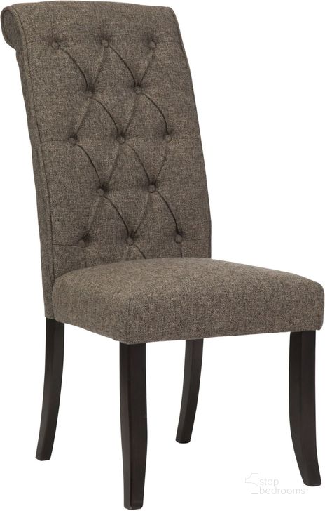 The appearance of Shenley Graphite Side Chair Set of 2 designed by Isaac Tahari in the transitional interior design. This graphite piece of furniture  was selected by 1StopBedrooms from Shenley Collection to add a touch of cosiness and style into your home. Sku: D530-02. Material: Fabric. Product Type: Side Chair. Image1