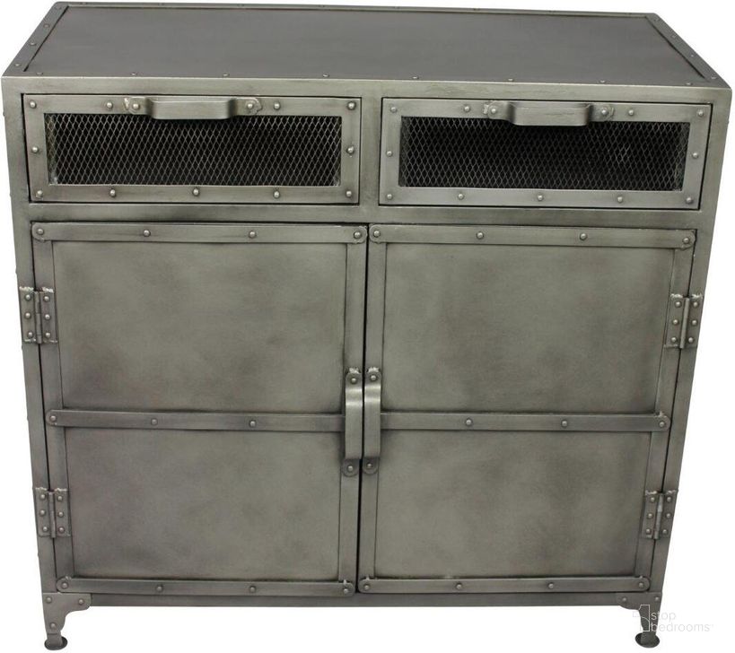 The appearance of Sheridan 2 Drawer 2 Door Buffet In Silver designed by Moti in the industrial interior design. This silver piece of furniture  was selected by 1StopBedrooms from Sheridan Collection to add a touch of cosiness and style into your home. Sku: 63009004. Material: Metal. Product Type: Buffet. Image1