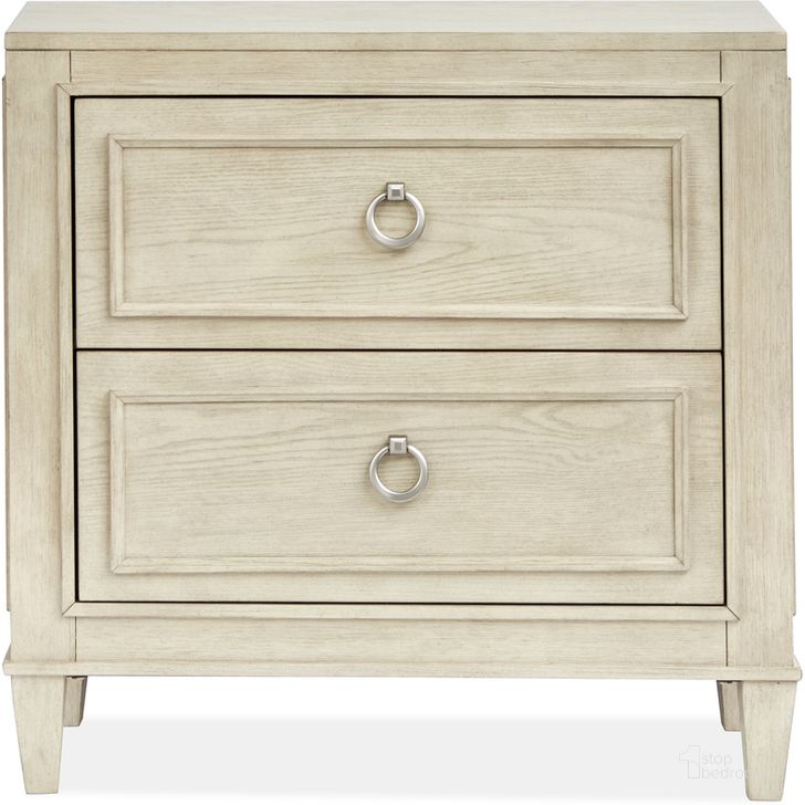 The appearance of Sheridan Drawer Nightstand designed by Magnussen in the  interior design. This light beige piece of furniture  was selected by 1StopBedrooms from Sheridan Collection to add a touch of cosiness and style into your home. Sku: B5671-01. Material: Wood. Product Type: Nightstand. Image1