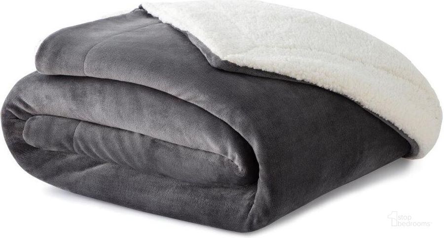 The appearance of Sherpa Blanket WK5060GR28SHBL designed by Malouf in the modern / contemporary interior design. This dark gray piece of furniture  was selected by 1StopBedrooms from Sherpa Collection to add a touch of cosiness and style into your home. Sku: WK5060GR28SHBL. Product Type: Miscellaneous. Image1