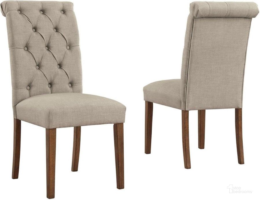 The appearance of Shimane Beige Side Chair Set of 2 designed by Off 5th Home in the transitional interior design. This beige piece of furniture  was selected by 1StopBedrooms from Shimane Collection to add a touch of cosiness and style into your home. Sku: D324-03. Material: Fabric. Product Type: Side Chair. Image1