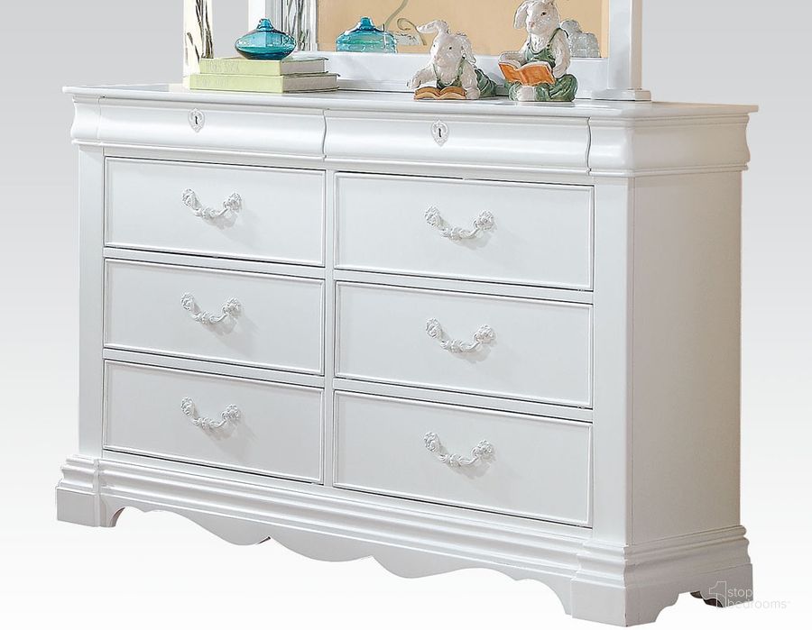 The appearance of Shomoka White Dresser designed by Bennett Interiors in the transitional interior design. This white piece of furniture  was selected by 1StopBedrooms from Shomoka Collection to add a touch of cosiness and style into your home. Sku: 30245. Material: Wood. Product Type: Dresser. Image1