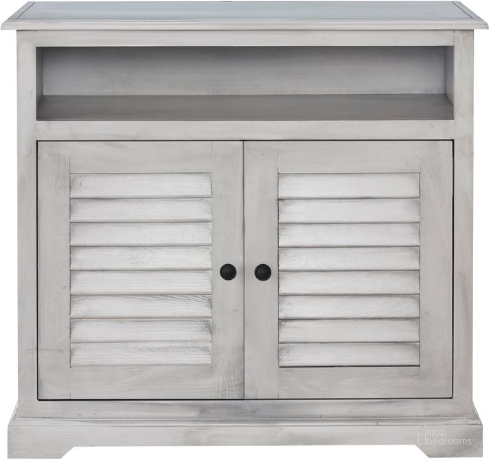 The appearance of Shutter Lane Accent Chest In Gray designed by Progressive Furniture in the transitional interior design. This gray piece of furniture  was selected by 1StopBedrooms from Shutter Lane Collection to add a touch of cosiness and style into your home. Sku: I391-37G. Material: MDF. Product Type: Accent Chest. Image1