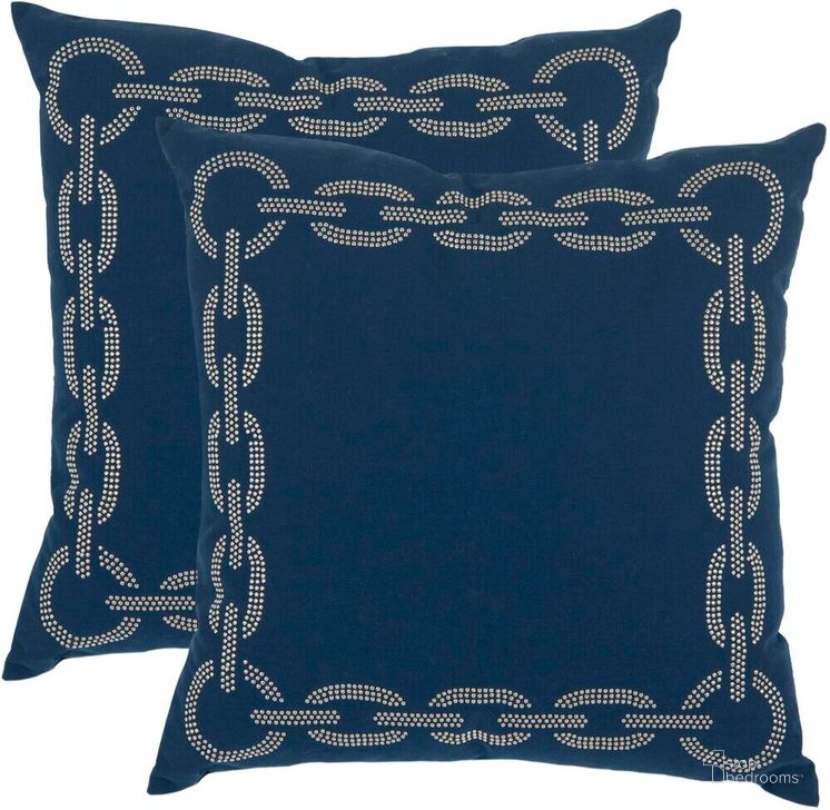 The appearance of Sibine Pillow PIL156B-1818 Set of 2 designed by Safavieh in the modern / contemporary interior design. This navy piece of furniture  was selected by 1StopBedrooms from Sibine Collection to add a touch of cosiness and style into your home. Sku: PIL156B-1818-SET2. Material: Cotton. Product Type: Pillows and Throw. Image1
