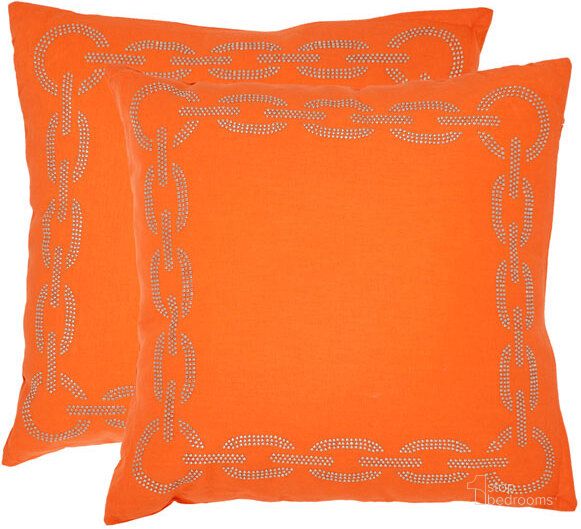 The appearance of Sibine Pillow PIL156C-1220 Set of 2 designed by Safavieh in the modern / contemporary interior design. This orange piece of furniture  was selected by 1StopBedrooms from Sibine Collection to add a touch of cosiness and style into your home. Sku: PIL156C-1220-SET2. Material: Cotton. Product Type: Pillows and Throw.